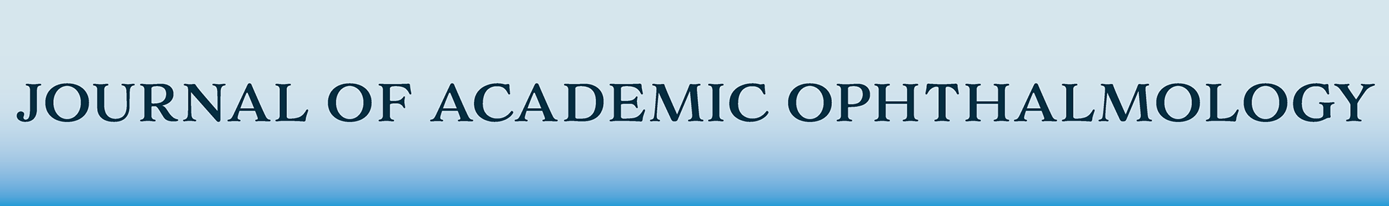 Journal of Academic Ophthalmology